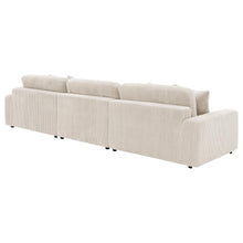 Blaine 3 Piece Corduroy Reversible Chaise Sectional Sofa – Sand