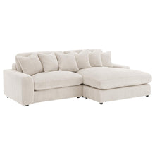 Blaine 2 Piece Corduroy Reversible Chaise Sectional Sofa – Sand