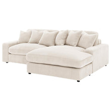 Blaine 2 Piece Corduroy Reversible Chaise Sectional Sofa – Sand