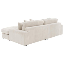 Blaine 2 Piece Corduroy Reversible Chaise Sectional Sofa – Sand