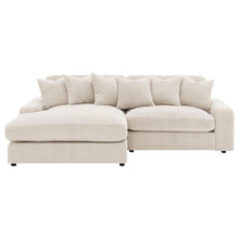 Blaine 2 Piece Corduroy Reversible Chaise Sectional Sofa – Sand