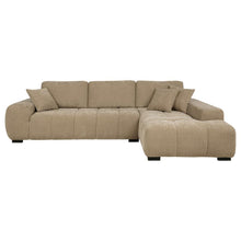 Octavia Tufted 2 Piece Sectional Chaise Sofa – Camel
