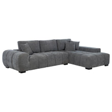 Octavia Tufted 2 Piece Sectional Chaise Sofa – Charcoal Grey