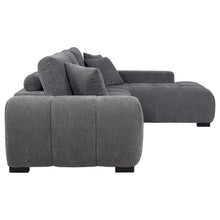 Octavia Tufted 2 Piece Sectional Chaise Sofa – Charcoal Grey