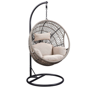 Vasant - Hanging Chair - Beige Fabric & Rope