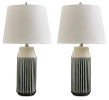Afener - Ceramic Table Lamp (Set of 2) - Blue / Beige