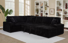 Devonshire Sleeper Sectional Sofa Storage Chaise – Black