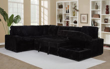 Devonshire Sleeper Sectional Sofa Storage Chaise – Black