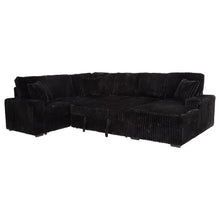 Devonshire Sleeper Sectional Sofa Storage Chaise – Black