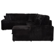 Devonshire Sleeper Sectional Sofa Storage Chaise – Black