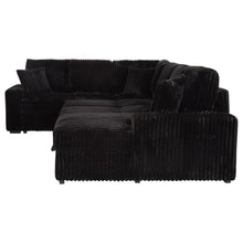 Devonshire Sleeper Sectional Sofa Storage Chaise – Black