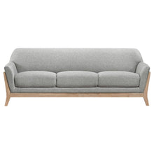 Vaughn 3 Piece Fabric Upholstered Flared Arm Sofa Set – Grey