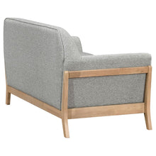Vaughn 3 Piece Fabric Upholstered Flared Arm Sofa Set – Grey