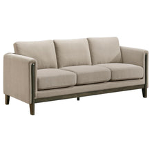 Islington 3 Piece Upholstered Panel Arm Sofa Set – Taupe
