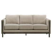 Islington 3 Piece Upholstered Panel Arm Sofa Set – Taupe