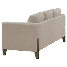 Islington 3 Piece Upholstered Panel Arm Sofa Set – Taupe