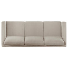 Islington 3 Piece Upholstered Panel Arm Sofa Set – Taupe