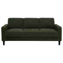 Ruth 3 Piece Fabric Upholstered Track Arm Sofa Matcha Green – Matcha
