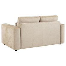 Amador 3 Piece Chenille Upholstered Track Arm Sofa Set – Camel