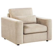 Amador 3 Piece Chenille Upholstered Track Arm Sofa Set – Camel