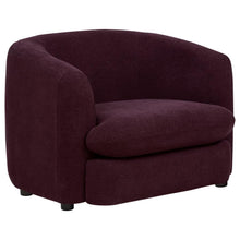 Delroy 3 Piece Stationary Sofa Set Aubergine Polyester Upholstery – Aubergine