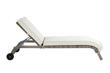 Salena - 13" Patio Sun Lounge - Beige Fabric & Gray