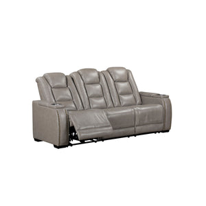 Breckenridge II - Sofa With Power Headrest & Footrest - Light - Gray