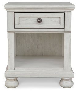 Robbinsdale - Antique White - One Drawer Night Stand