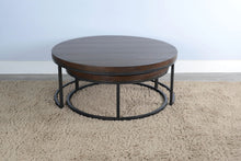Homestead - Nesting Table Set With Metal Base - Dark Brown