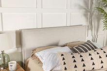 Izzy - Upholstered King Panel Headboard - Sand
