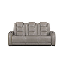 Breckenridge II - Sofa With Power Headrest & Footrest - Light - Gray