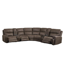 Gaia - 7 Piece P2 Power Sectional - Brown