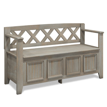 Amherst - Entryway Storage Bench - Light Brown
