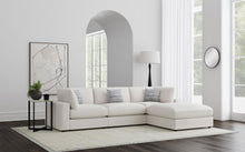 Serene 4 Piece Upholstered Modular Sectional Sofa with Ottoman – Beige
