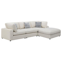 Serene 4 Piece Upholstered Modular Sectional Sofa with Ottoman – Beige