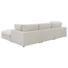 Serene 4 Piece Upholstered Modular Sectional Sofa with Ottoman – Beige