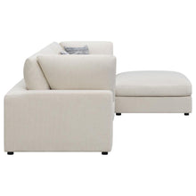 Serene 4 Piece Upholstered Modular Sectional Sofa with Ottoman – Beige