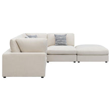 Serene 5 Piece Upholstered Modular Sectional Sofa – Beige