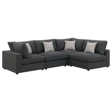 Serene 4 Piece Upholstered Modular Sectional Sofa – Charcoal