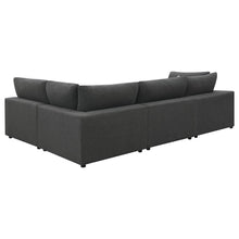 Serene 4 Piece Upholstered Modular Sectional Sofa – Charcoal