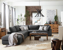 Serene 6 Piece Upholstered Modular Sectional Sofa – Charcoal