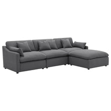 Hobson 4 Piece Upholstered Modular Sectional Sofa – Charcoal