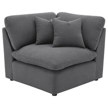 Hobson 6 Piece Upholstered Modular Sectional Sofa – Charcoal