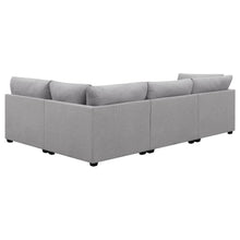 Cambria 4 Piece Upholstered Modular Sectional Sofa – Grey
