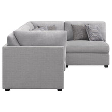 Cambria 4 Piece Upholstered Modular Sectional Sofa – Grey