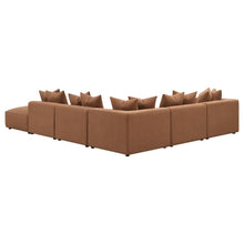 Jennifer 6 Piece Upholstered Modular Sectional – Terracotta