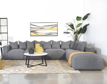 Jennifer 6 Piece Upholstered Modular Sectional – Grey