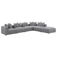 Jennifer 6 Piece Upholstered Modular Sectional – Grey