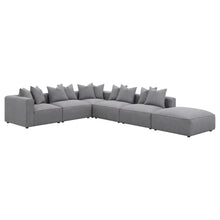 Jennifer 6 Piece Upholstered Modular Sectional – Grey