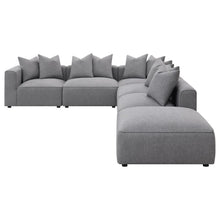 Jennifer 6 Piece Upholstered Modular Sectional – Grey